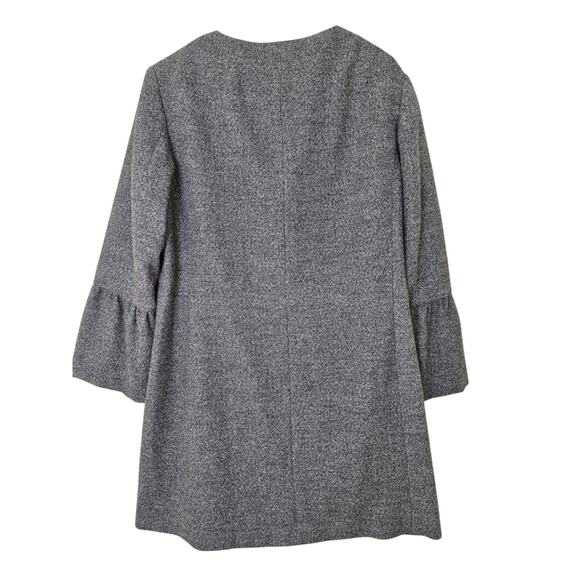 H&M Coat Womens size 8 Gray Zip Front Bell Sleeve Lined Light Fall Autumn - Picture 2 of 9